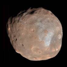 The Martian moon, Phobos.