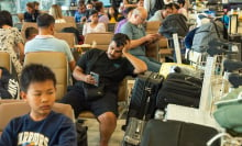 Passengers seated at Suvarnabhumi Airport in Bangkok, Thailand on July 19.