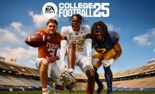 college football players with name of video game above