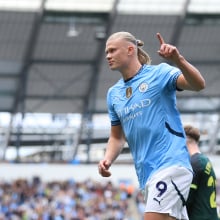 Erling Haaland of Manchester City celebrates