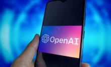 openai logo on iphone