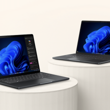 Dell Pro laptops on display