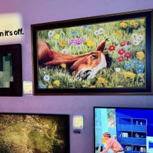 samsung the frame art tvs on wall