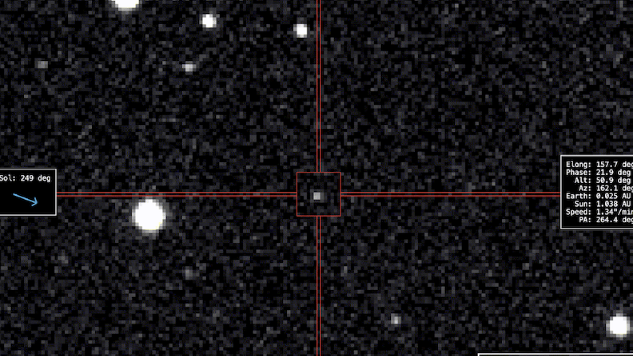 A number of telescopes scan the skies for potentially hazardous objects. In this case, the system detected a speeding spacecraft.