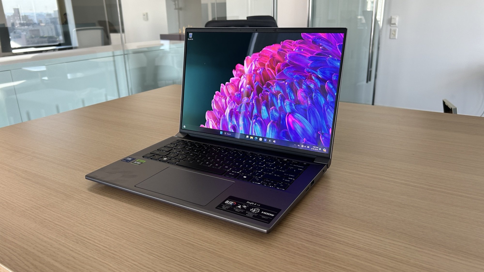 Acer Swift X 14 on a table