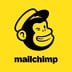 MailChimp logo on a yellow background.