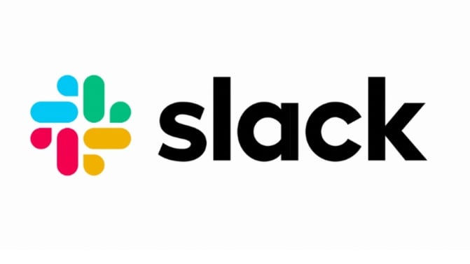 Slack logo on a white background.