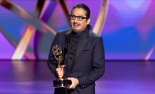 Hiroyuki Sanada accepts the award for Best Actor in a Drama Series at the 76th Primetime Emmy Awards held at Peacock Theater 