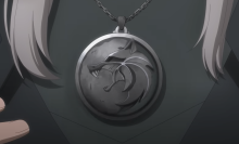 The Witcher necklace as seen in the animated series.