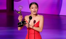 Anna Sawai accepts the Outstanding Lead Actress in a Drama Series award for “Shōgun” onstage during the 76th Primetime Emmy Awards at Peacock Theater .