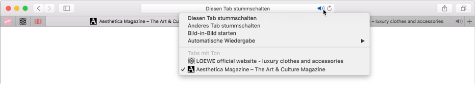 Liste der Websites, auf der Audiomaterial wiedergegeben wird.