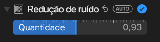 O nivelador de redução de ruído no painel Ajustar.