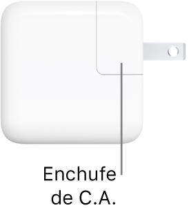 El adaptador de corriente USB-C de 30 W.