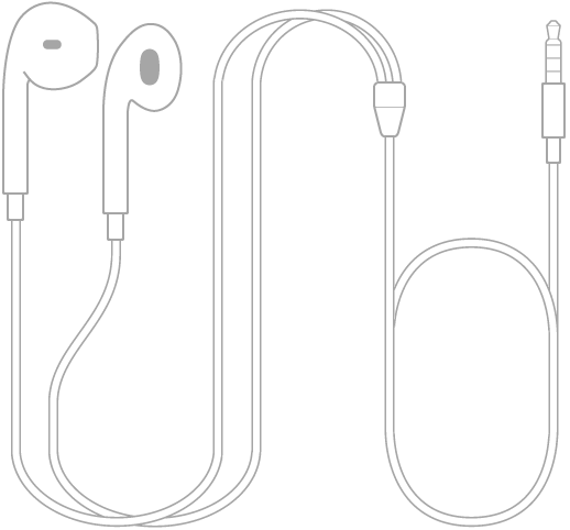 iPod touch 隨附的 EarPods。