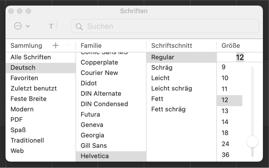 Abbildung. Fenster „Schrift“ des Marker-Texts