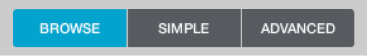 Abbildung. Tasten „Browse“, „Simple“ und „Advanced“