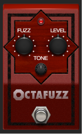 Abbildung. Das Effektpedalfenster „Octafuzz“