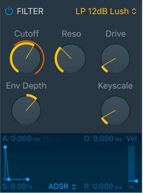 Abbildung. Filter-Parameter von Quick Sampler