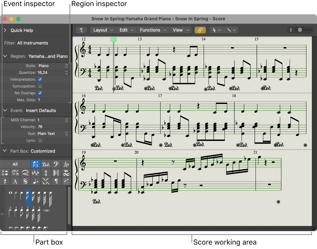 Figure. The Score Editor.