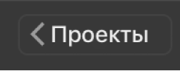 Кнопка возврата к проектам в панели инструментов