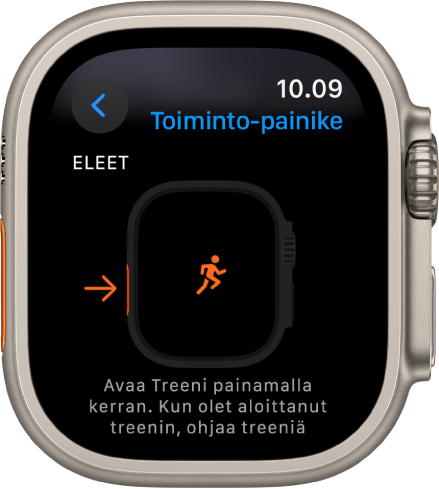 Toiminto-painike -näyttö, jossa voit määrittää tehtäviä Toiminto-painikkeeseen.