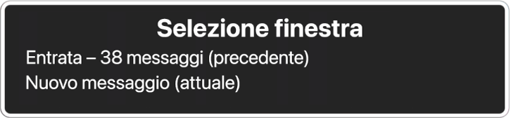 “Selezione finestra” che elenca due finestre aperte.