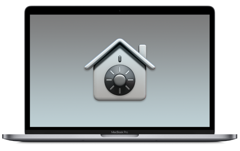 MacBook Pro’da FileVault simgesi.