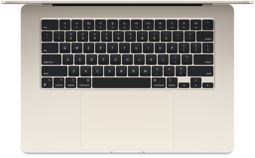 MacBook Airi ülaltvaade.