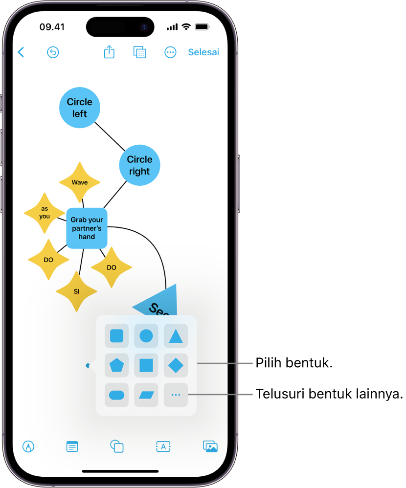 Diagram dengan bentuk baru sedang ditambahkan.