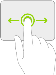 An illustration symbolizing the gesture on a trackpad for dragging an item.