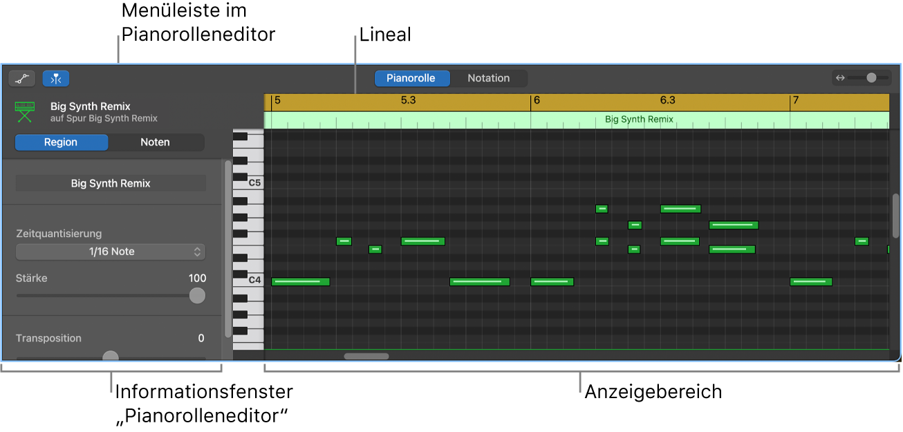 Der Pianorolleneditor