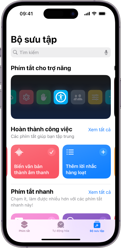 Bộ sưu tập phím tắt.