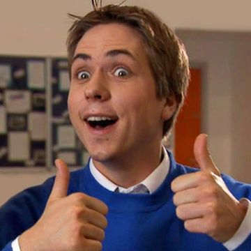 Inbetweeners, Joe Thomas as Simon Cooper, thumbs up