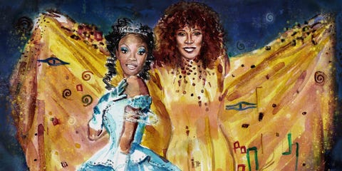 Portrait of Whitney Houston and Brandy