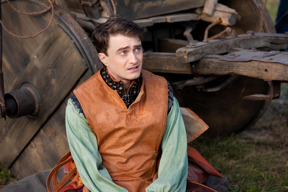 daniel radcliffe as prince chauncley the pretty cool, miracle workers season 2