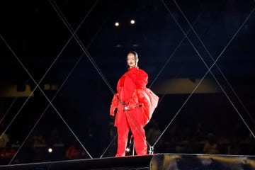 glendale, arizona february 12 rihanna performs onstage during the apple music super bowl lvii halftime show at state farm stadium on february 12, 2023 in glendale, arizona photo by mike coppolagetty images