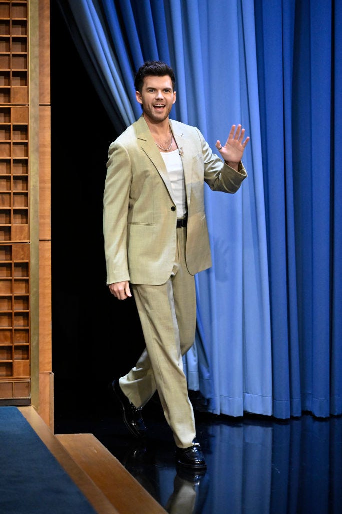 the tonight show starring jimmy fallon episode 1991 pictured actor luke newton arrives on wednesday, june 19, 2024 photo by todd owyoungnbc via getty images