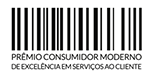 Vencedor do Prêmio Consumidor Moderno de Excelência em Serviços ao Cliente 2015, 2016 e 2018