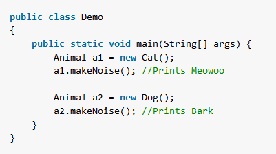 Java Polymorphism