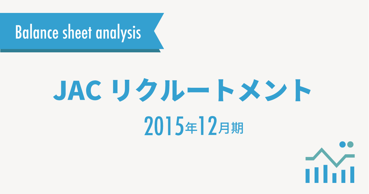 株式会社JACリクルートメントの決算分析（2015年12月期）