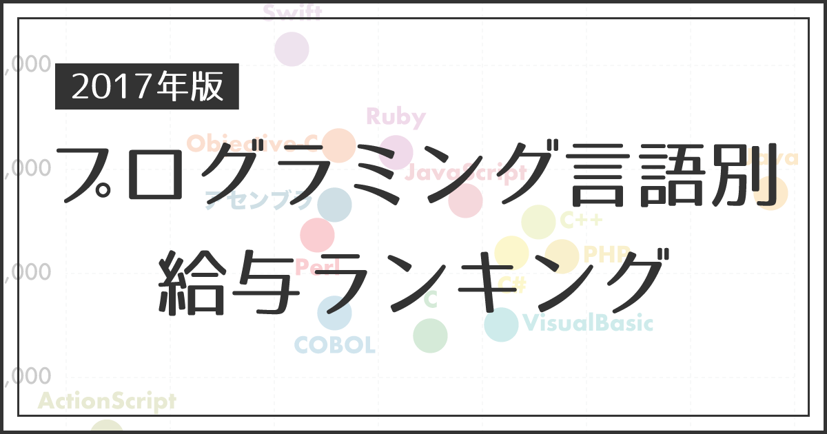 【1位は3年連続Scalaの424万円！】2017年版プログラミング言語別給与ランキング