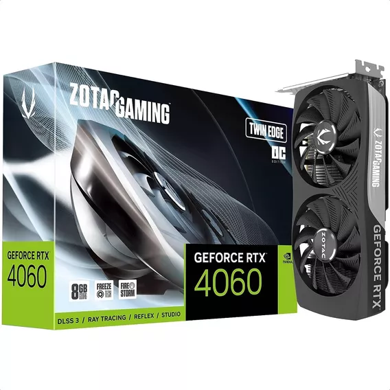 Placa de vídeo Zotac Rtx 4060 Twin Edga Geforce Oc 8gb Gddr6