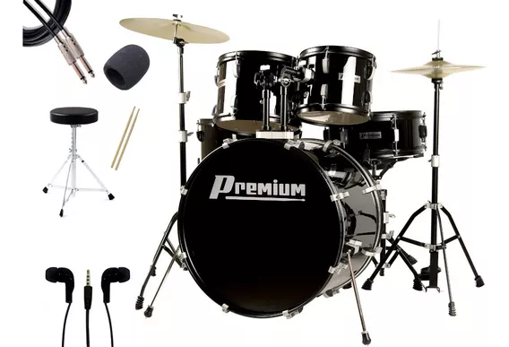 Bateria Acústica Premium Dx722 Bk 22'' Profissional Preta