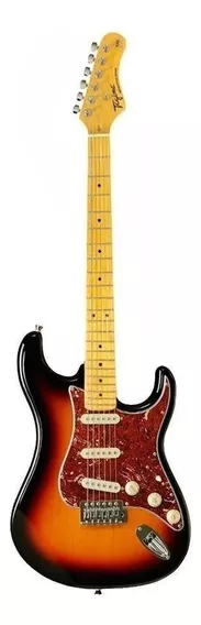 Guitarra elétrica Tagima TW Series TG-530 stratocaster de  tília sunburst com diapasão de bordo