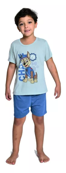 Pijama Infantil Masculino Curto Verão Personagens Heróis 