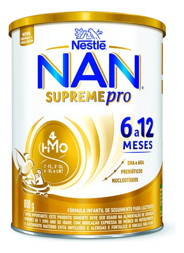 Nestlé Nan Supreme 2 Fórmula Infantil Em Pó En Lata 1 De 800g