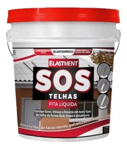 Sos Telhas Fita Líquida Furos Trincas Fissuras Drylevis 900g