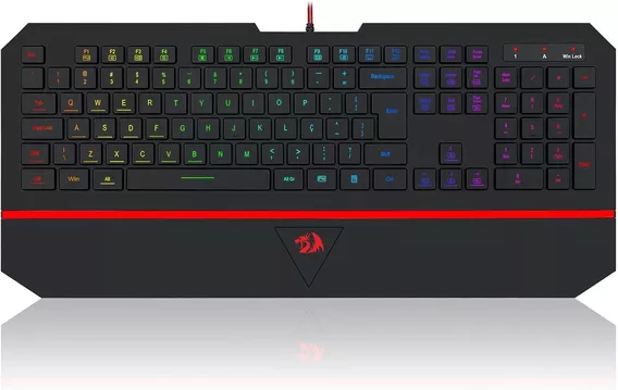 Teclado Gamer Membrana Redragon Karura 2 Rgb Abnt2 Preto