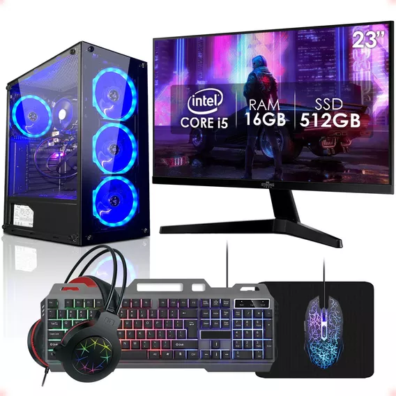 Pc Gamer Completo Intel I5 16gb Ssd 512gb Mon 23 Strong Tech