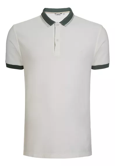 Camisa Polo Dudalina Canelado In24 Off White Masculino